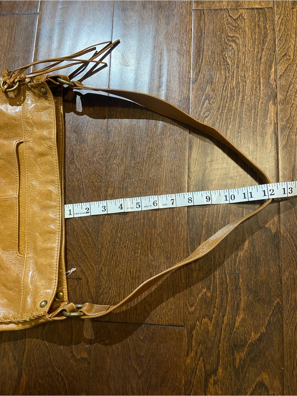 Hobo tan braid leather shoulder bag - Picture 7 of 12